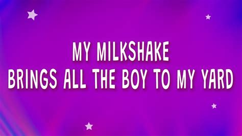 milkshake lyrics